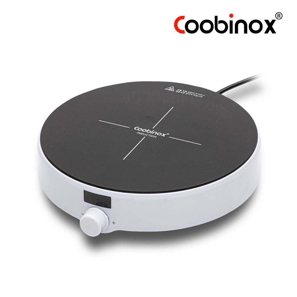 Coobinox® Premium 1-Burner Portable Induction Cooktop (CX-215ID) - Slim Round Design with 1800W Rapid Heating & Easy Dial Control
